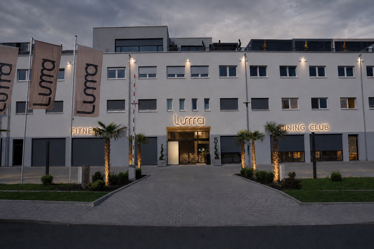 Das Luma Hotel von außen in Fulda